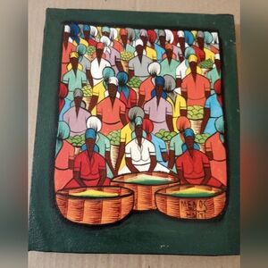 Original oil painting by Menos artist from Haiti 10x8.5 inches